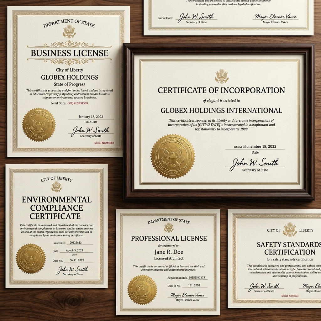 Certificates and Licenses